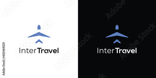 Modern and unique airplane travel logo design 7