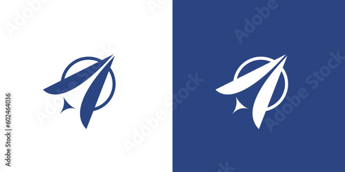 Modern and unique airplane travel logo design 4