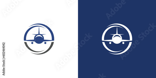 Modern and unique airplane travel logo design 2