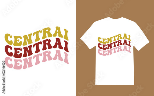 Retro wavy t shirt design vector file.