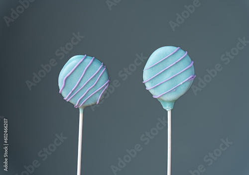 Colorful homemade cake pops 