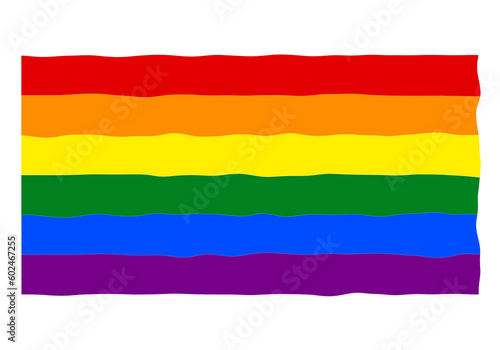 Rainbow Flag with Wave Effect
