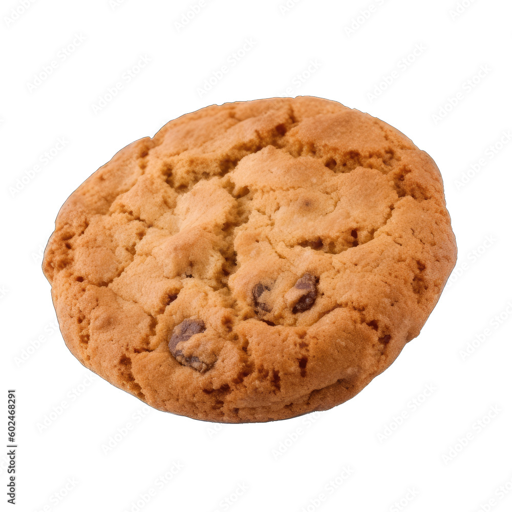 Choco chip cookies. Homemade cookies. Tasty sweet biscuit chocolate pastry Isolated on transparent background. Generative Ai Choco chip cookies. Homemade cookies. Tasty sweet biscuit chocolate pastry Isolated on transparent background. Generative Ai