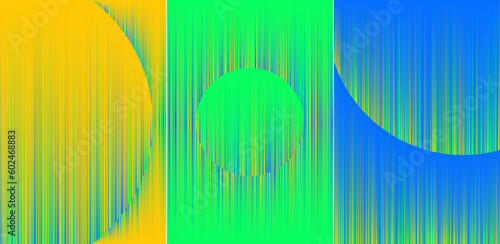 Abstract colorful gradient glitch circles