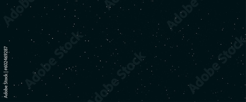 Background image of starry night sky. Image contains noise and grains due to high ISO and soft focus due to slow shutter.. Vector art