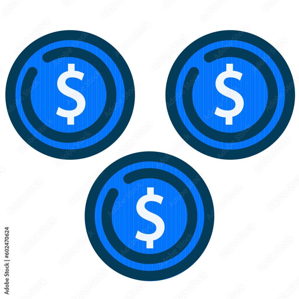 The Dollar Coin icon is a symbol of money, wealth, and financial value, commonly used in financial or investment-related apps and websites The Dollar Coin icon is a symbol of money, wealth, and financial value, commonly used in financial or investment-related apps and websites
