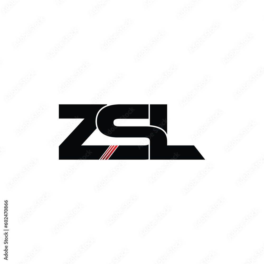ZSL letter monogram logo design vector ZSL letter monogram logo design vector