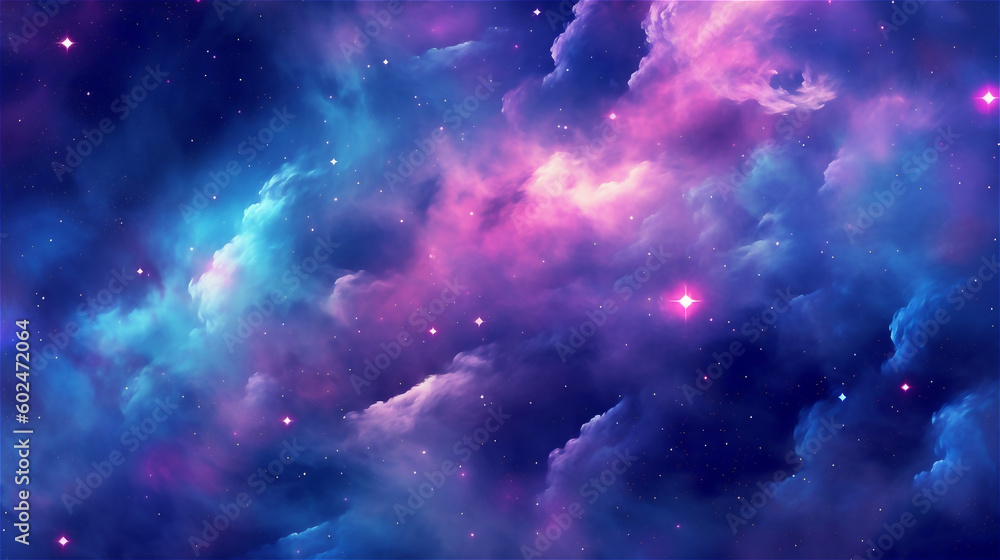 Obraz premium Generative AI, Cosmic Beauty - An Abstract Galaxy Pattern