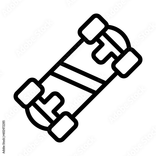skateboard line style icon, vector icon can be used for mobile, ui, web