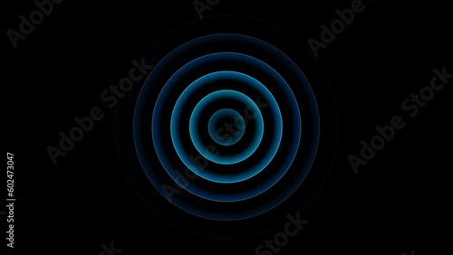 Blue circle wave diffusion animation, alpha channel