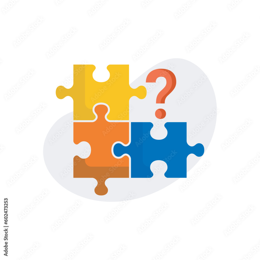Vector business strategy puzzle icon Vector business strategy puzzle icon