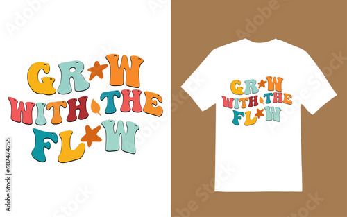 Retro wavy t shirt design vector file.