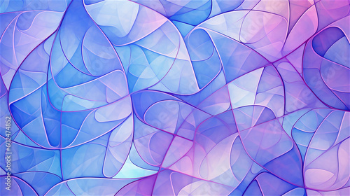 Generative AI  Digital Mindfulness - Abstract Pattern in Purple and Blue