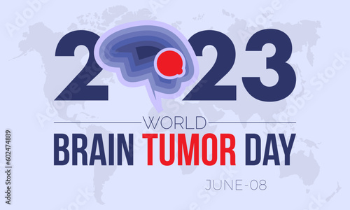 2023 Concept World Brain Tumor Day vector illustration awareness banner template
