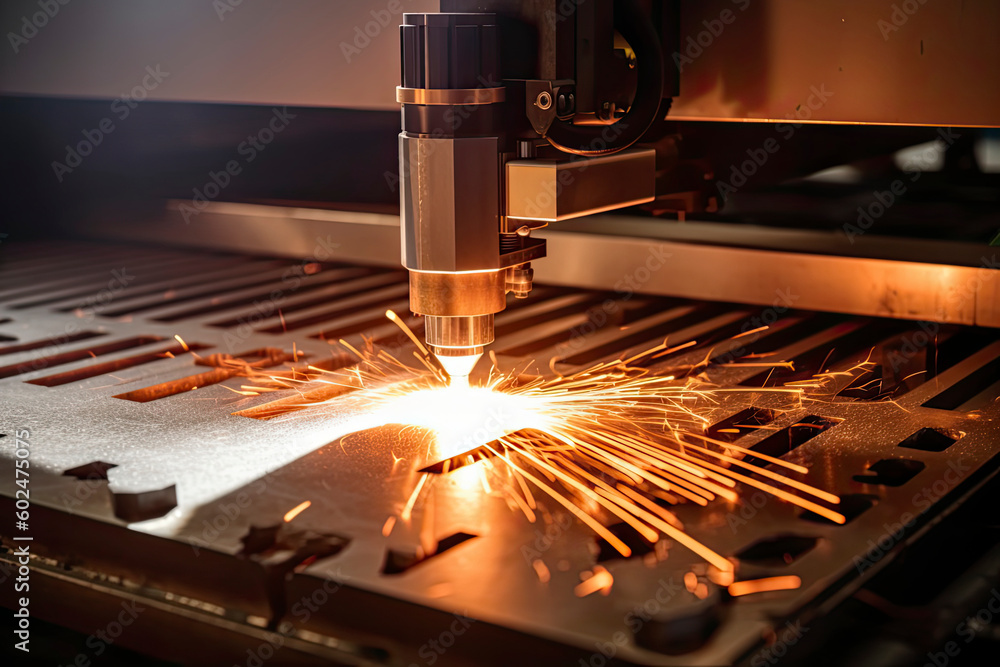 CNC Laser cutting of metal, modern industrial technology Making Industrial Details. The laser optics CNC Laser cutting of metal, modern industrial technology Making Industrial Details. The laser optics