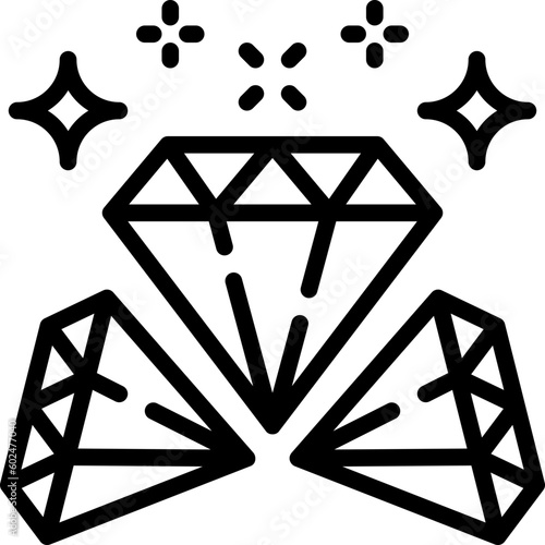 diamond line icon