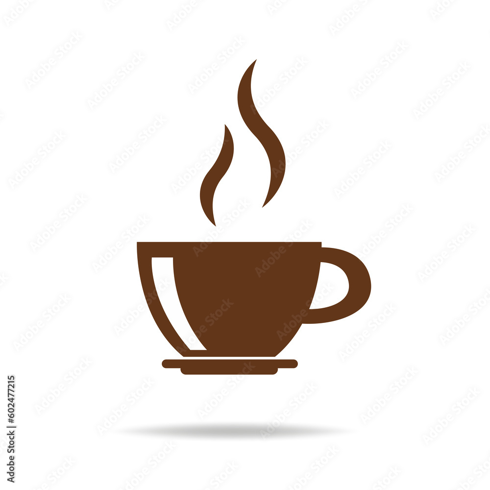 Simple vector coffee icon isolated on white background Simple vector coffee icon isolated on white background