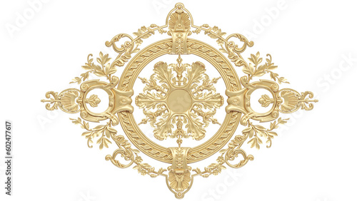 golden ornament with a crown