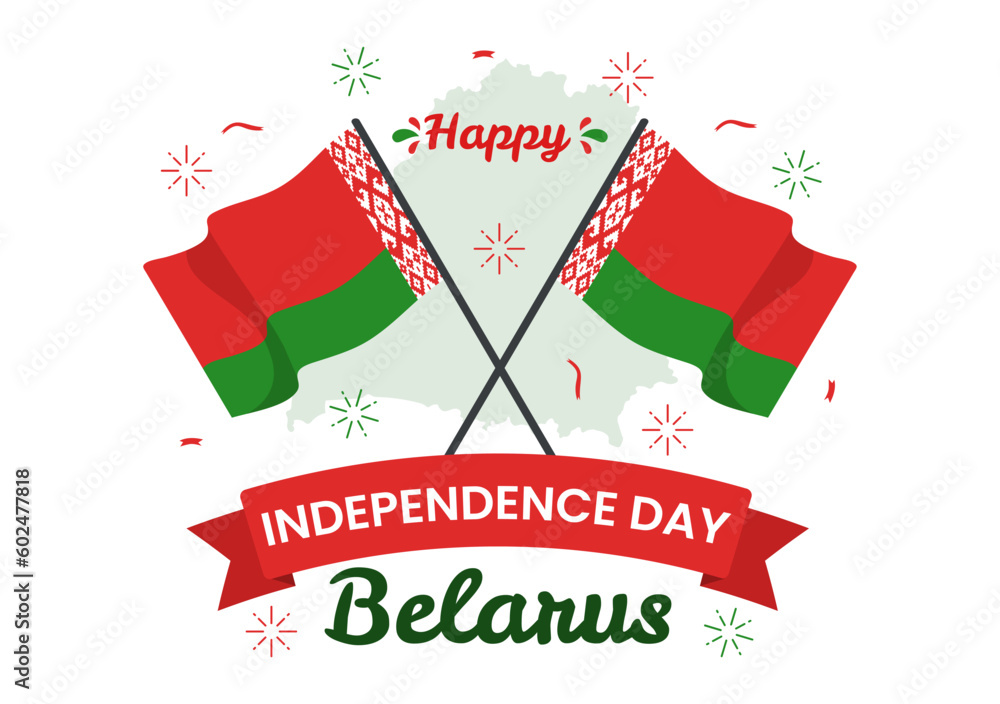Belarus Independence Day Vector Illustration on 3 July with Waving Flag in National Holiday Flat Cartoon Hand Drawn Landing Page Background Templates Belarus Independence Day Vector Illustration on 3 July with Waving Flag in National Holiday Flat Cartoon Hand Drawn Landing Page Background Templates
