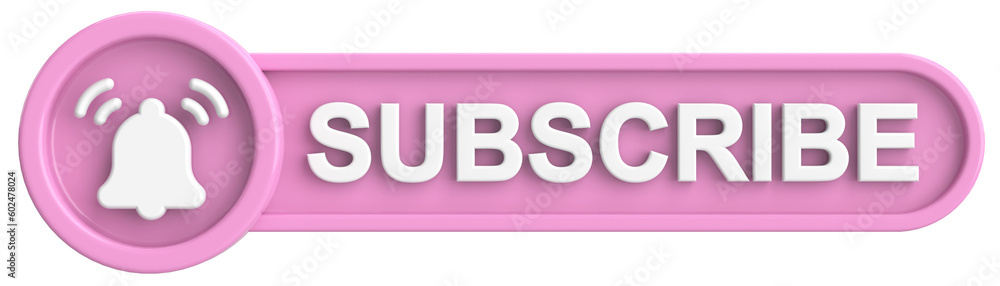 Subscribe button. Subscribe icon. 3D illustration. Subscribe button. Subscribe icon. 3D illustration.