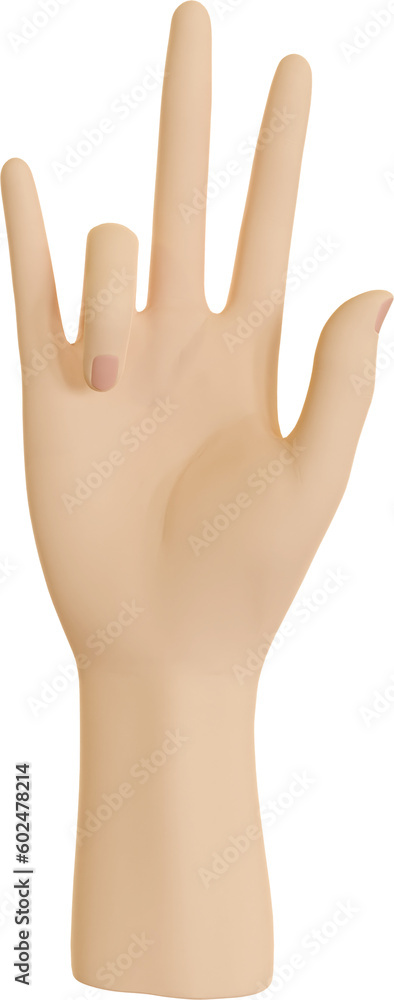 3D Render Hand Sign Pose 3D Render Hand Sign Pose