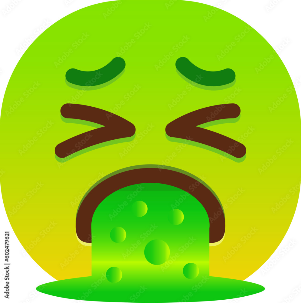 Fototapeta premium Face Vomiting emoji
