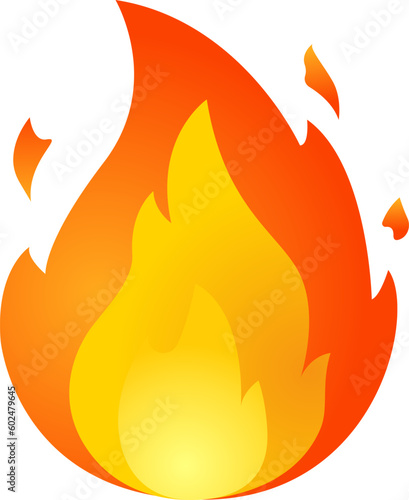 fire emoji vector icon