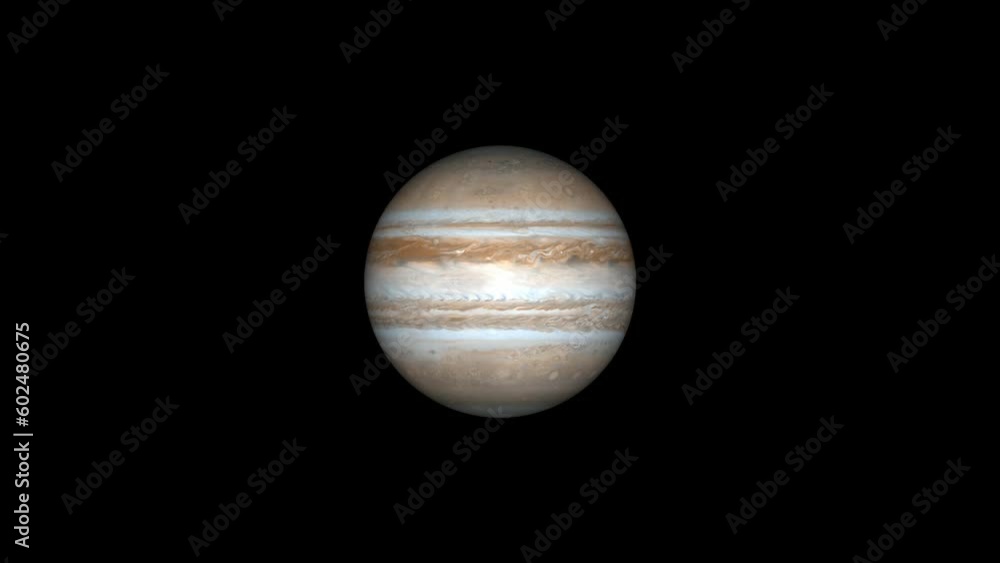 3d realistic, planet Jupiter rotation animation 3d realistic, planet Jupiter rotation animation