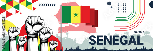 Celebrate Senegal independence in style with bold and iconic flag colors. raising fist in protest or showing your support, this design is sure to catch the eye and ignite your patriotic spirit!