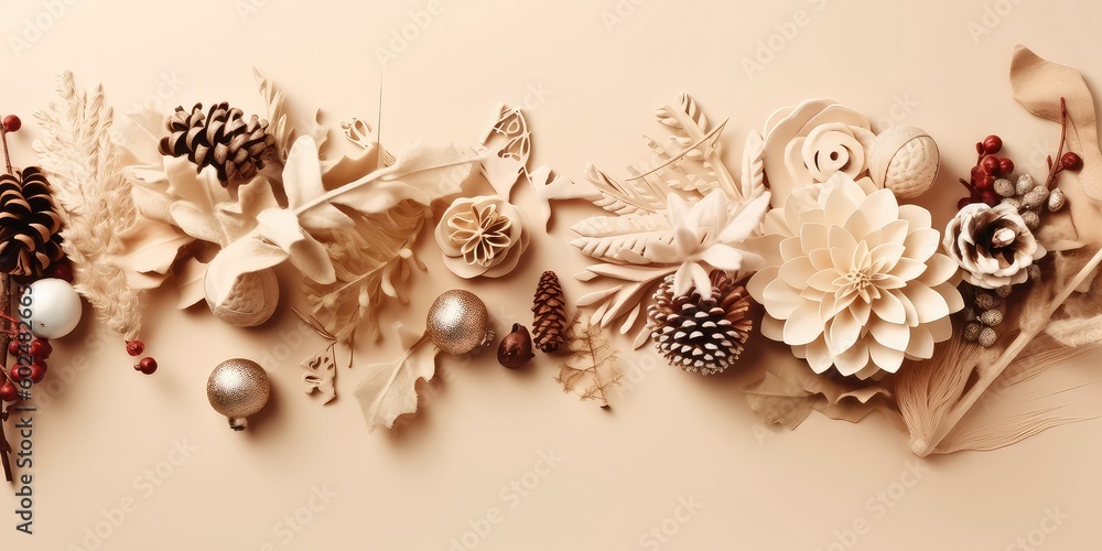 Naklejka premium Christmas ball lamp decoration with generative ai