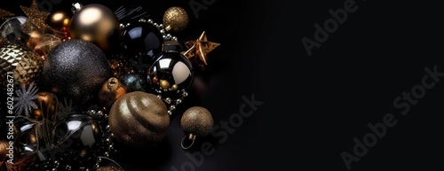 Christmas ball lamp decoration with generative ai