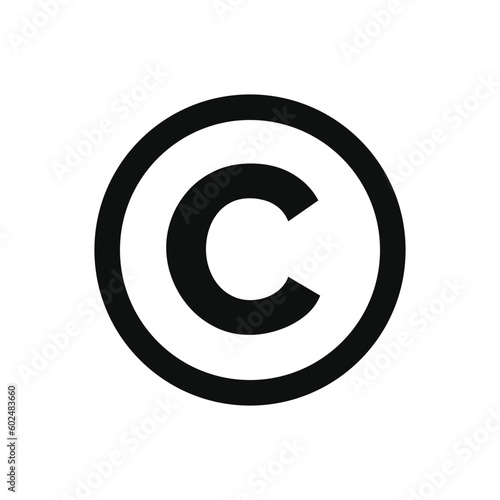 Copyright icon isolated on white background