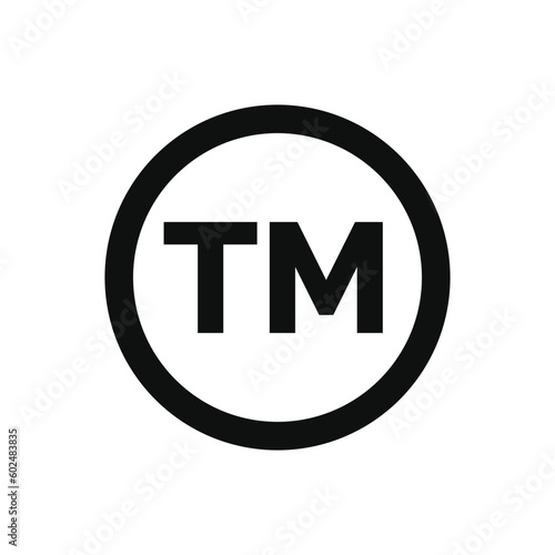 Trademark icon isolated on white background