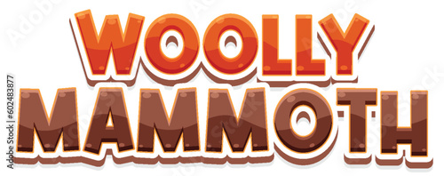 Photography A text icon of woolly mammoth