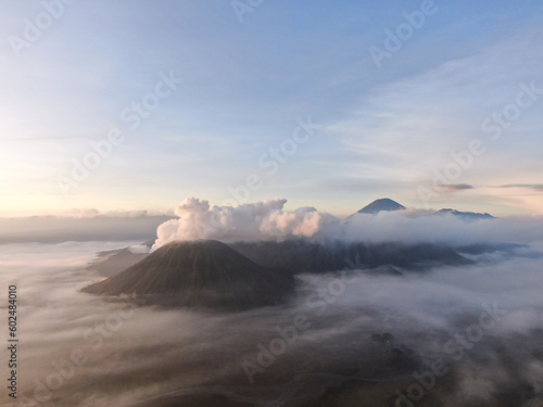 Sunrise in the Bromo mountains