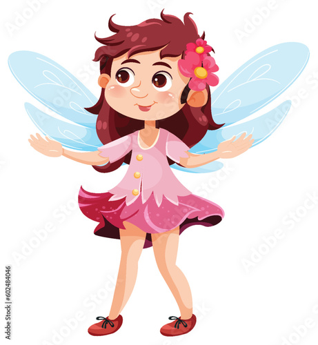Beautiful fairy cartoon character