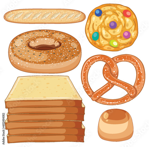 Set of bakery cartoon