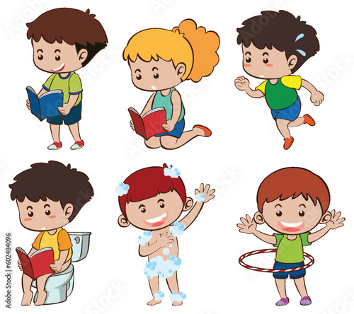 Kids Doing Various Activities