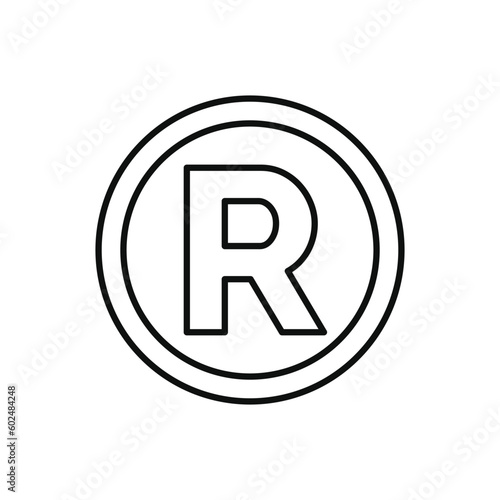 Register mark icon isolated on white background