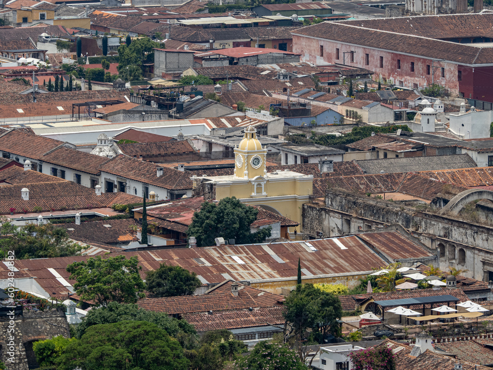 La bella ciudad colonial de Antigua en Guatemala