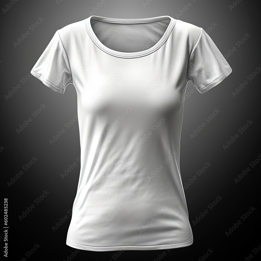 custom made wallpaper toronto digitalwhite women tshirt image on dark background vector illustration, generative ai