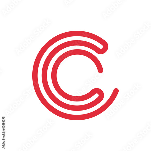 logo design icon C simple unique