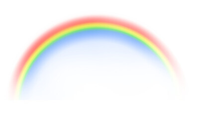Rainbow realistic isolated on transparent background. 