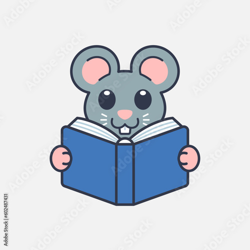 Cute Mouse Reading Book