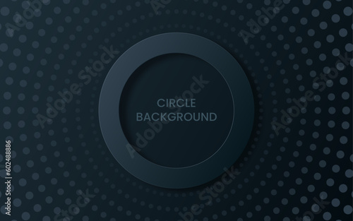 Black circle layer background, with realistic shadow
