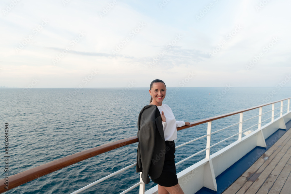 cheerful woman has business trip outdoor. photo of woman in business trip. cheerful woman has business trip outdoor. photo of woman in business trip.