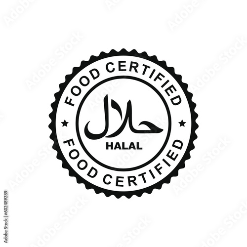 Halal mark icon isolated on white background