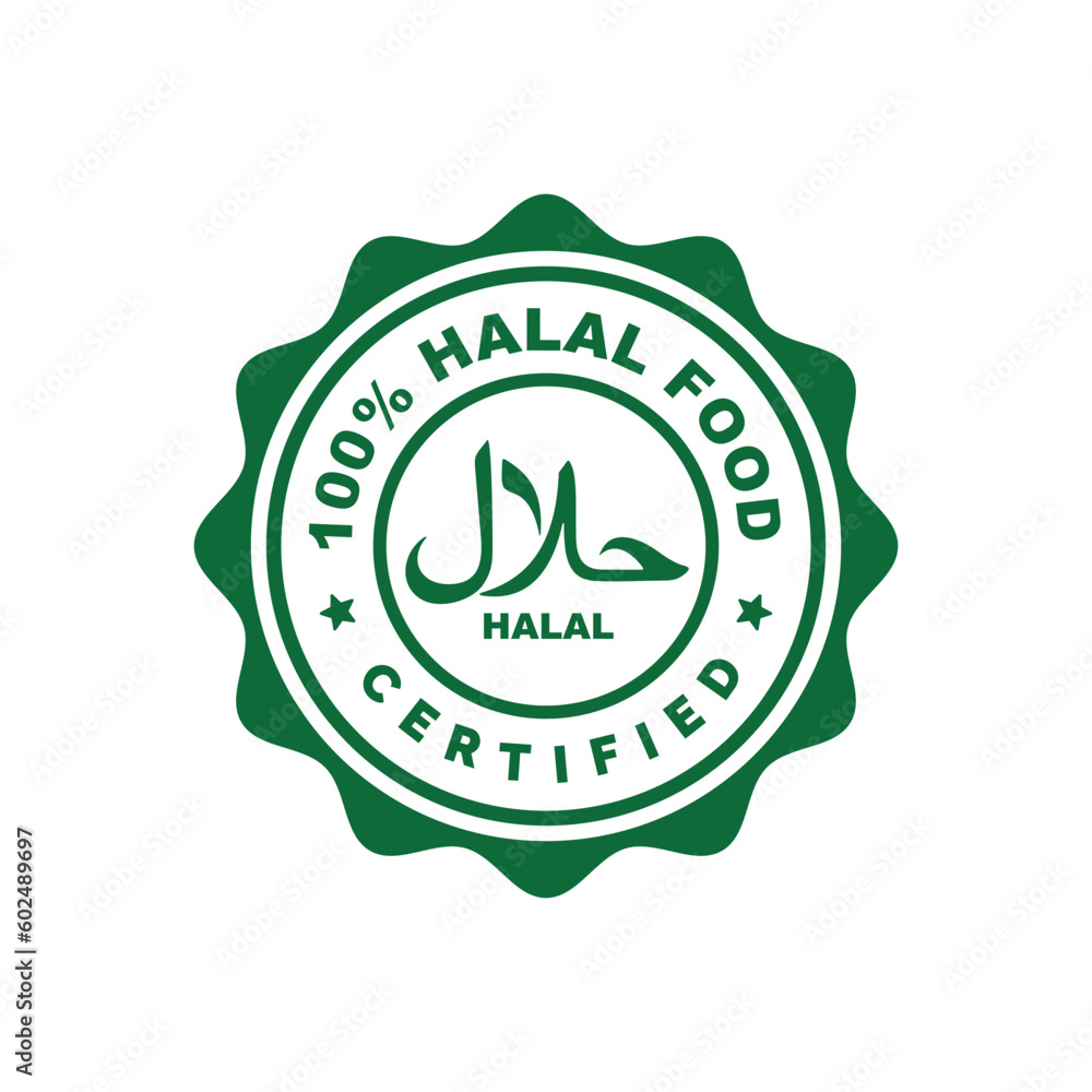 Halal mark icon isolated on white background