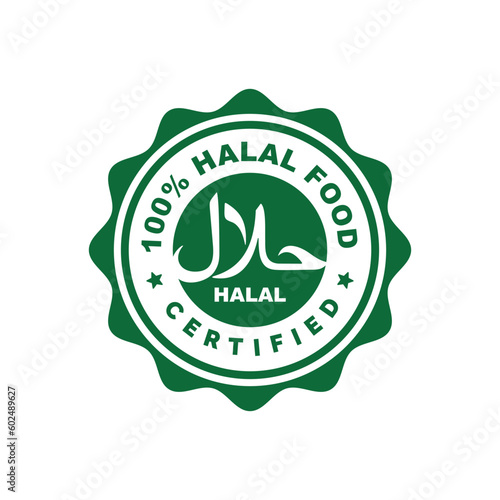 Halal mark icon isolated on white background