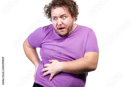 Poisoning and diarrhea. Man and health problems. photo